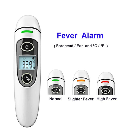 Health Care Baby Thermometer Digital Infrared IR LCD Baby Forehead and Ear Non-Contact Adult Body Fever Measurement